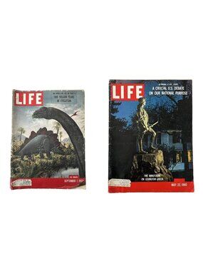 Vintage LIFE Magazine Lot 1953 1960 Dinosaurs Minuteman Mid Century Ads American